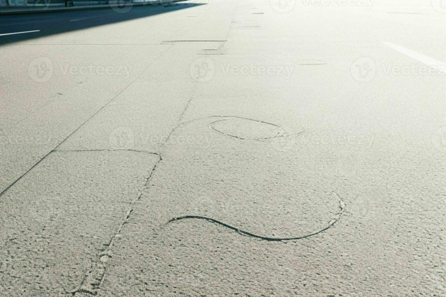 esvaziar espaço em a rua. fundo. ai generativo pró foto