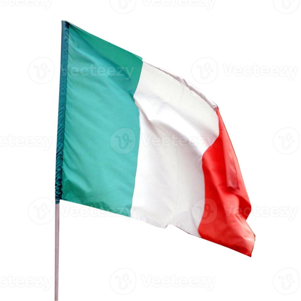 bandeira italiana isolada foto