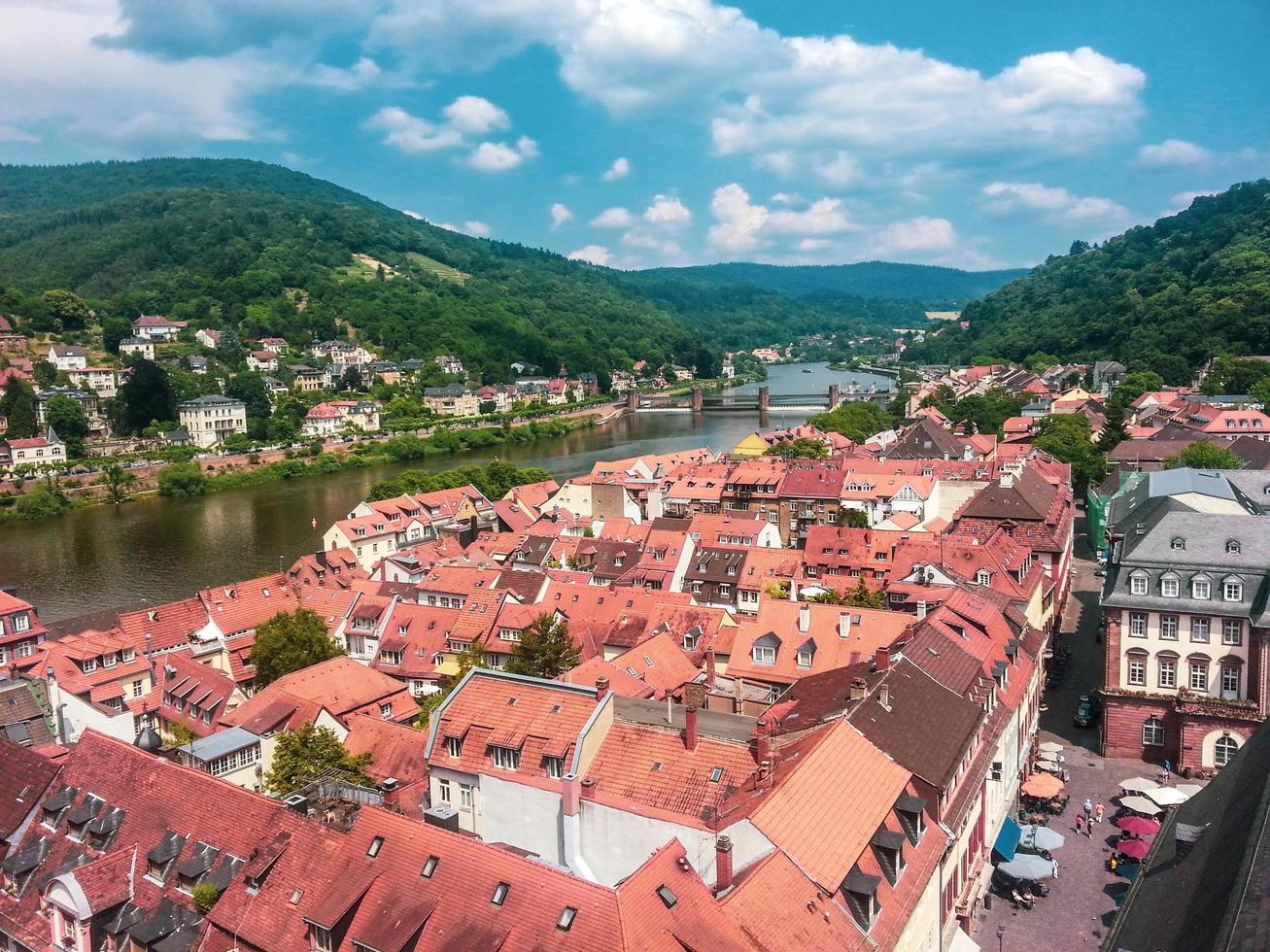 vista aérea da cidade de heidelberg, alemanha, europa foto