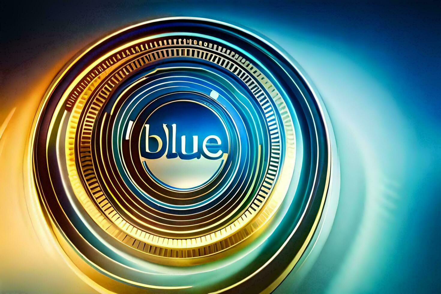 a logotipo para azul, uma televisão rede. gerado por IA foto