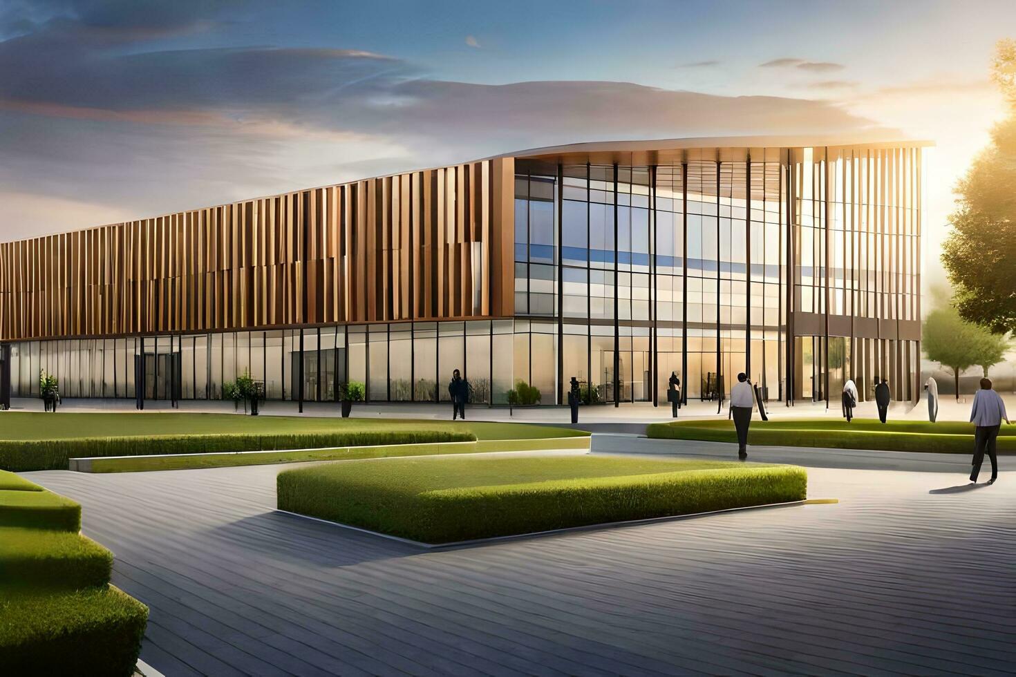 a Novo construção vai estar localizado em a campus do a universidade do Calgary. gerado por IA foto