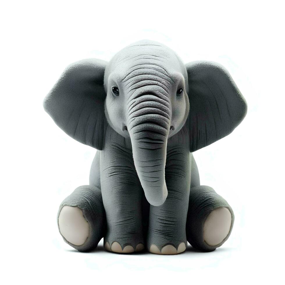 ai gerado isolado elefante boneca foto