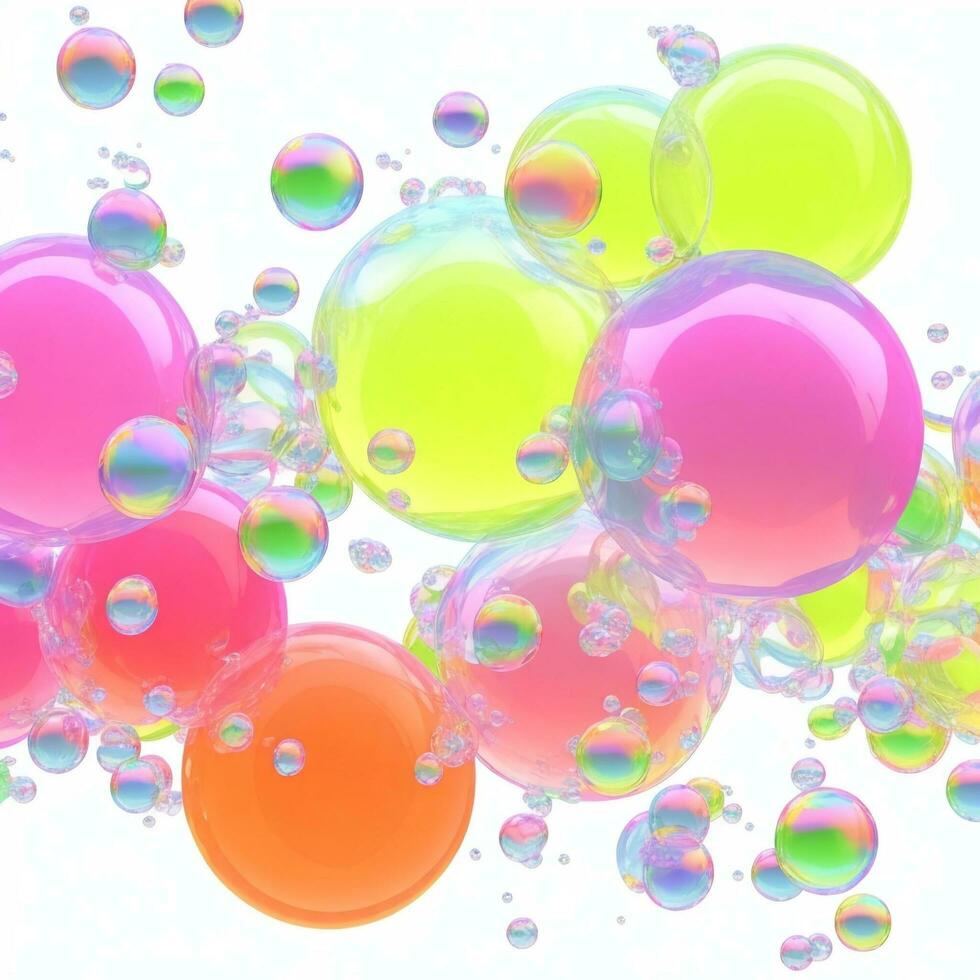 brilhante abstrato fundo do cor de arco-íris balões. ai gerado. foto