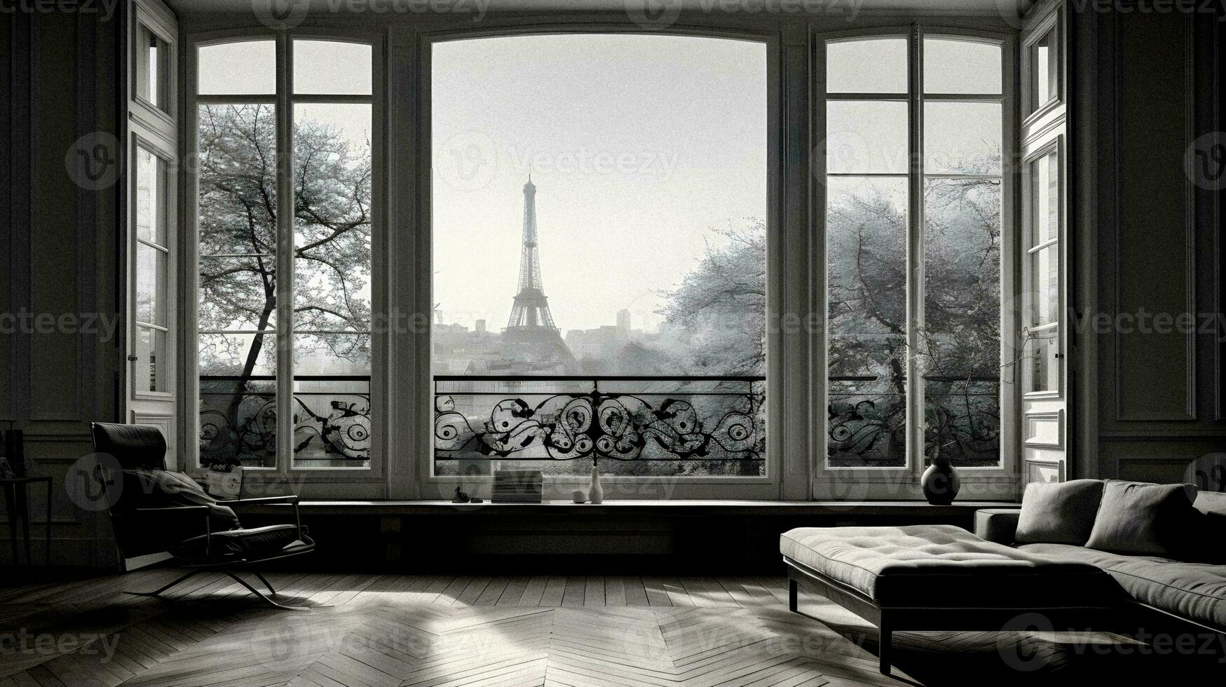 elegante parisiense vivo eiffel torre Visão generativo ai foto