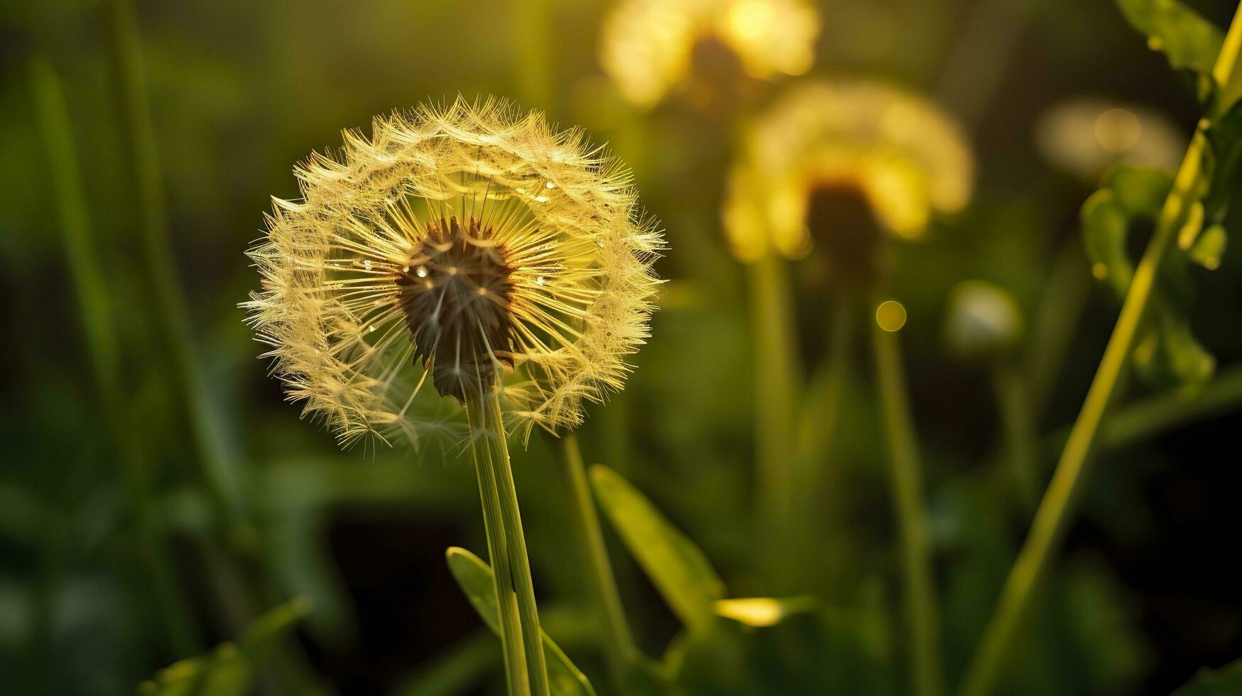 a verde Primavera manhã. generativo ai foto