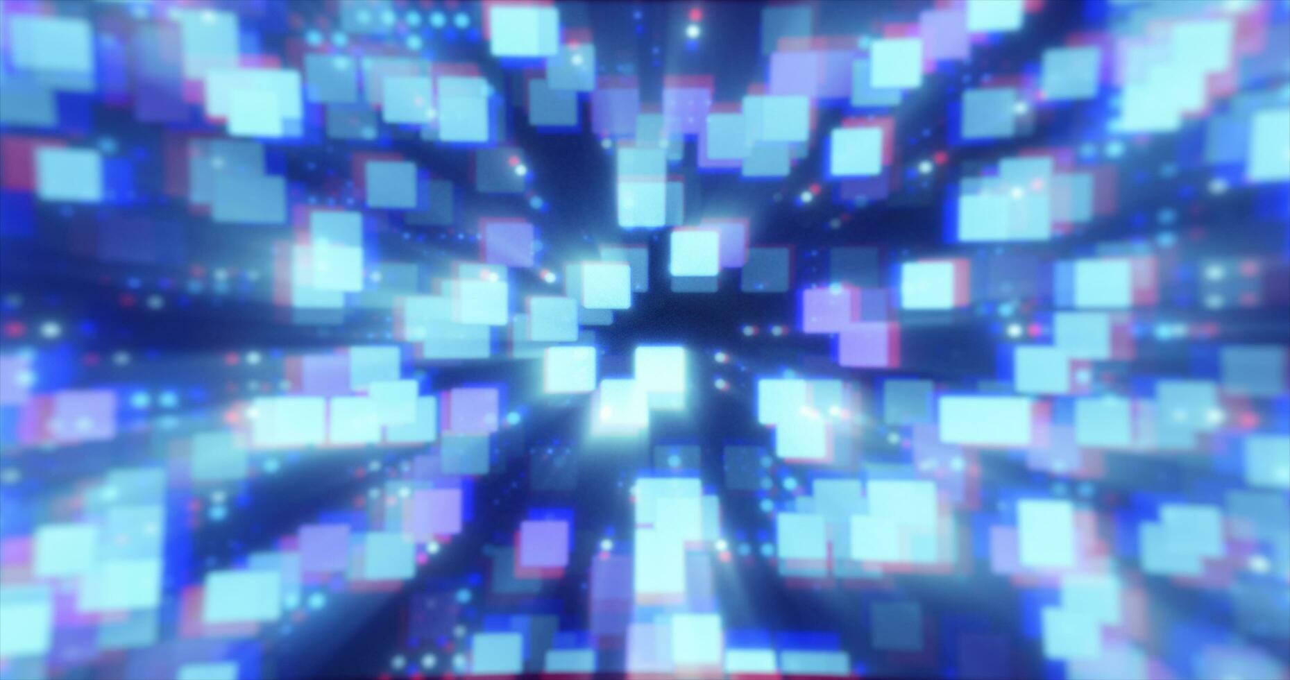 abstrato azul futurista oi-tech energia partículas pontos e quadrados mágico brilhante brilhando fundo foto
