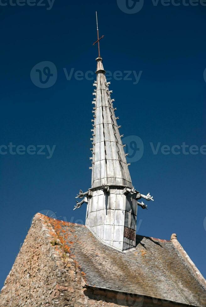 santo maluco capela dentro plougrescant, bretanha, França foto