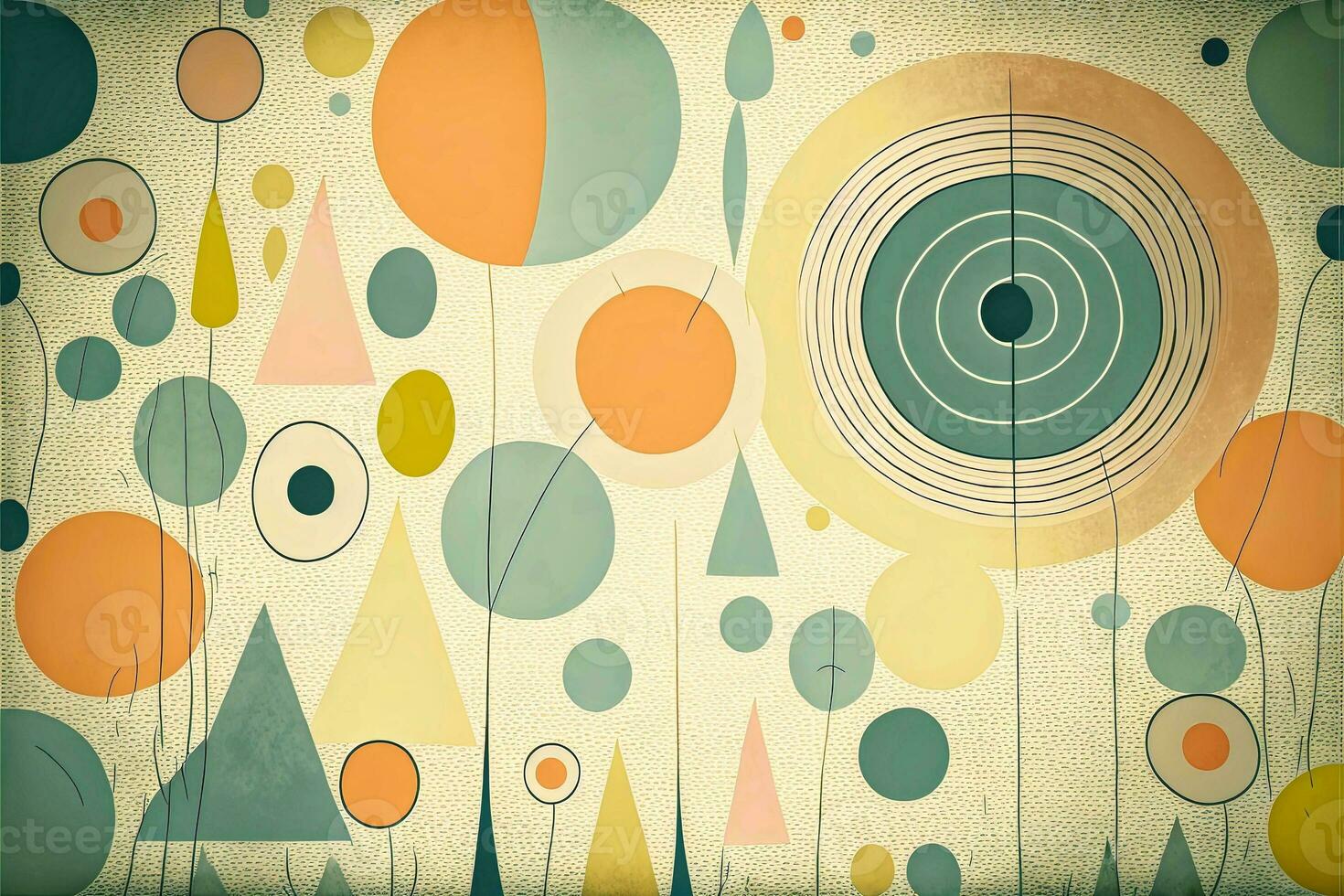 Klee inspirado vetor fundo generativo ai foto