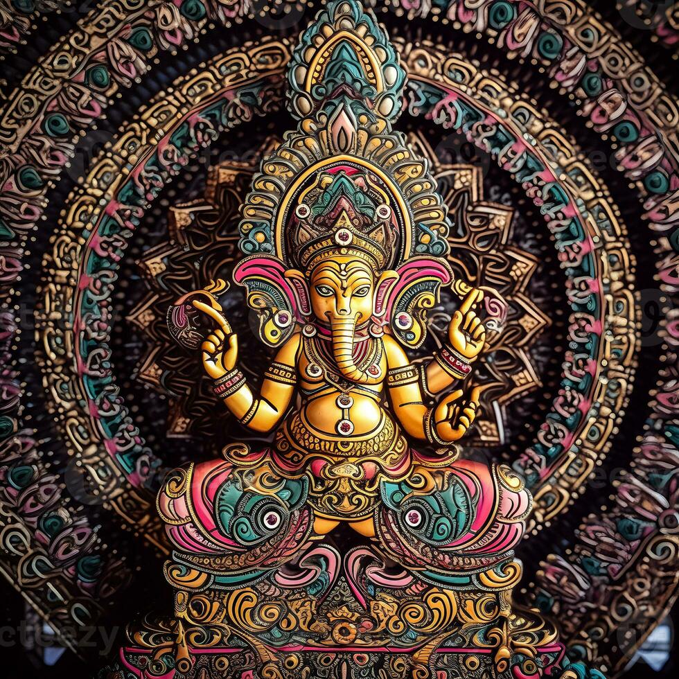 divino criação ai gerado requintado ganesh escultura foto