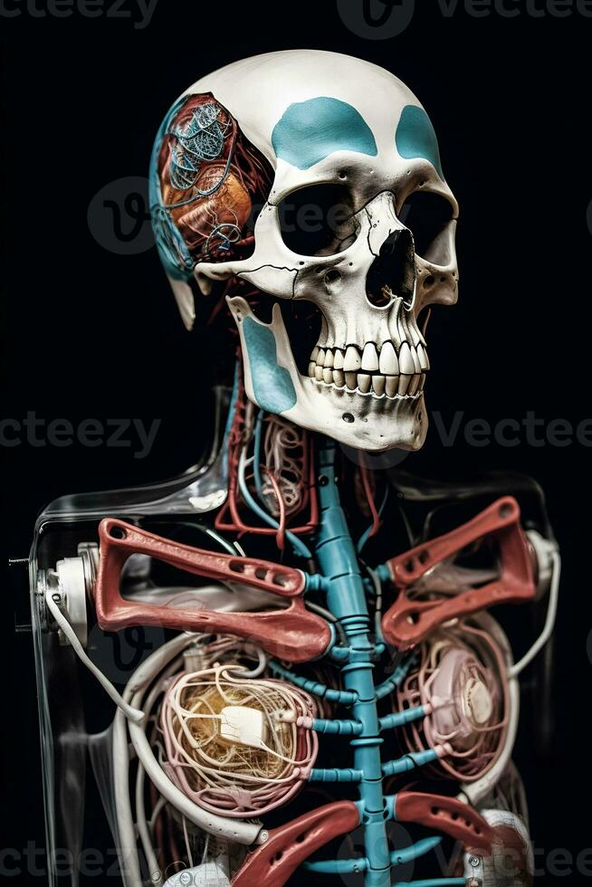 artificial inteligência revela humano esqueleto foto
