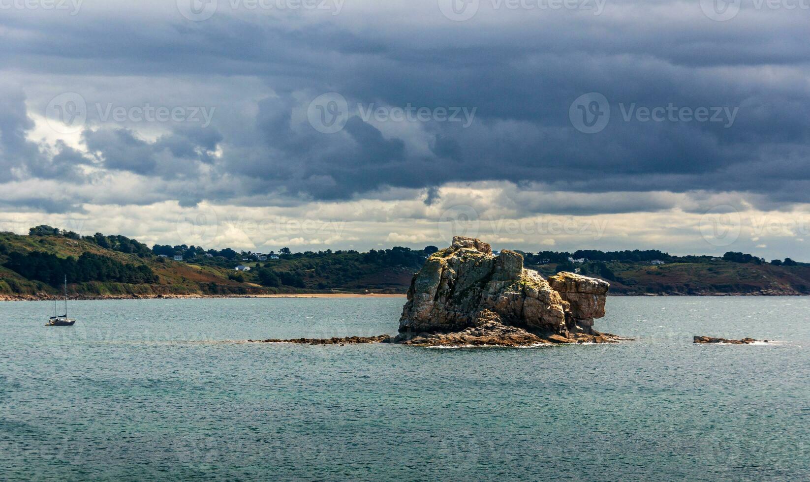 cênico costeiro beleza dentro bretanha, França foto