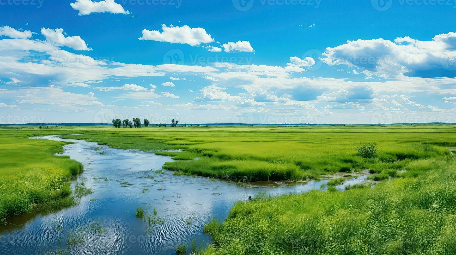 habitat pradaria buraco zonas úmidas ai gerado foto