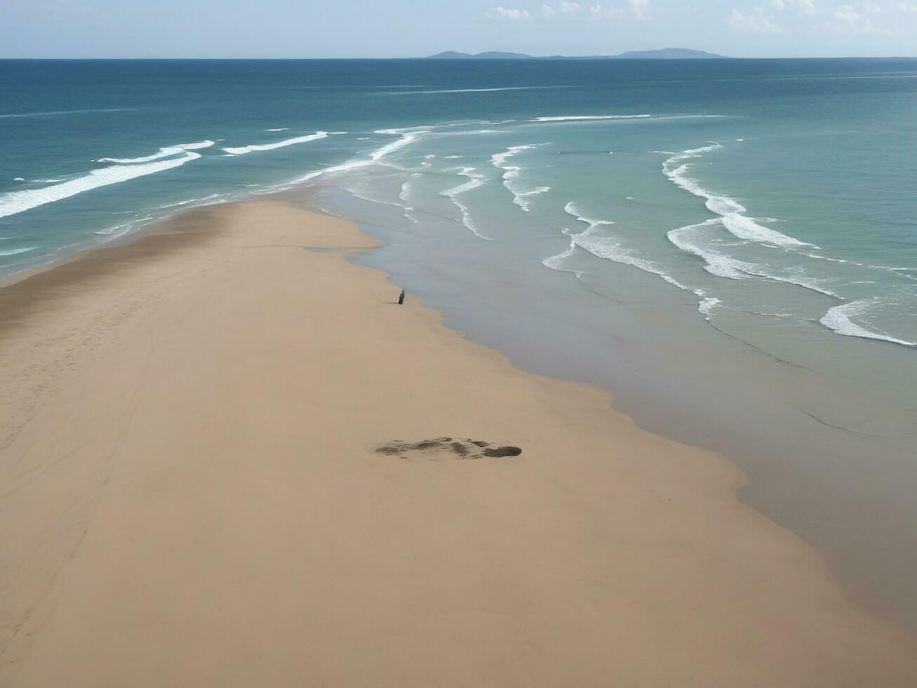 de praia lindo fechar acima imagem ai gerado foto