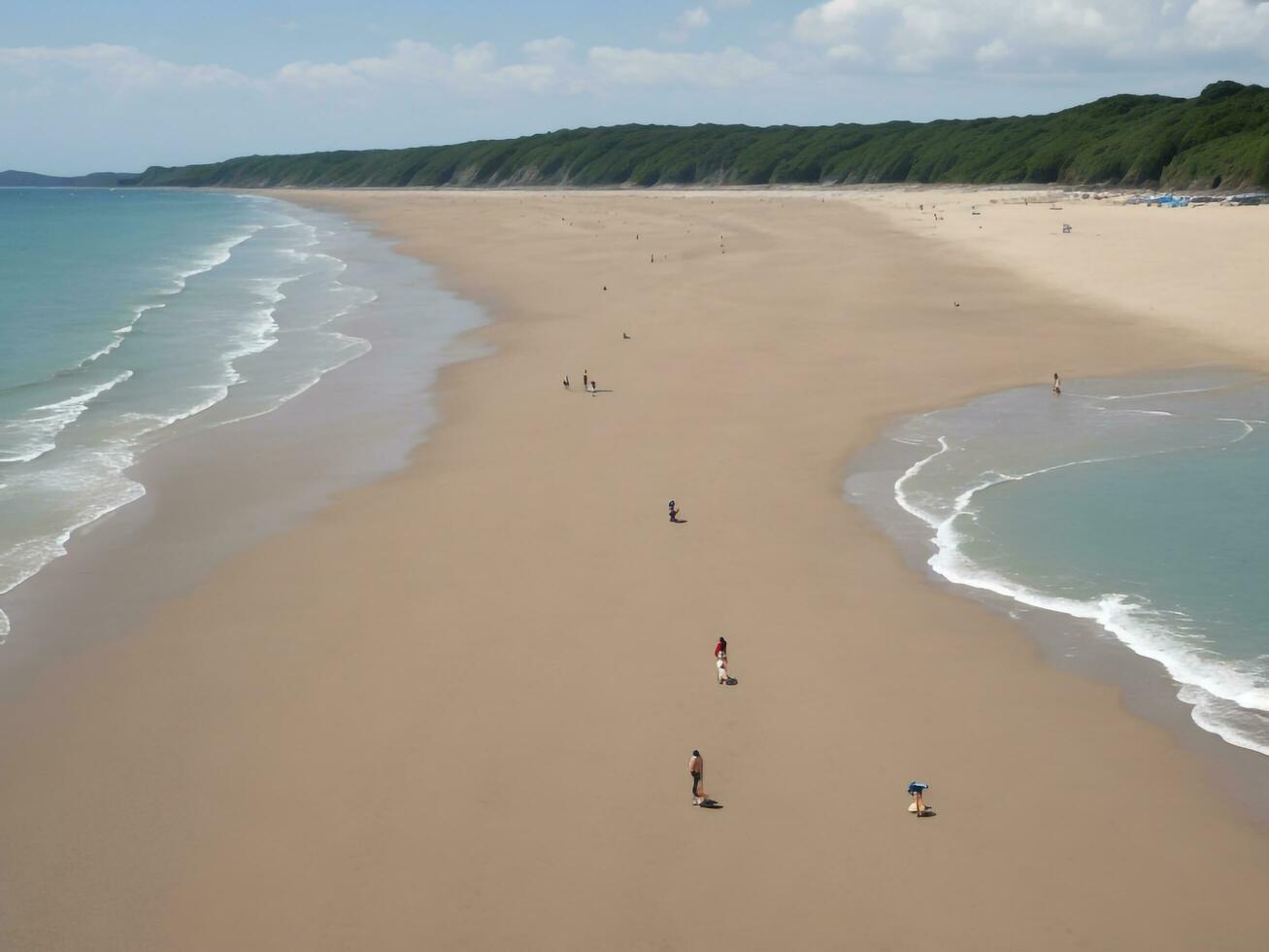 de praia lindo fechar acima imagem ai gerado foto