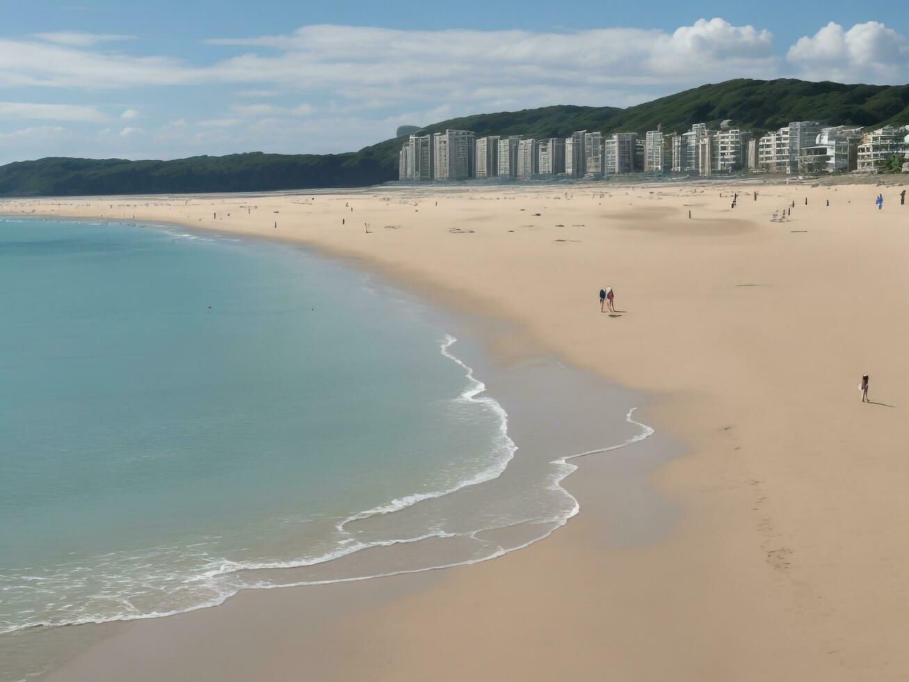 de praia lindo fechar acima imagem ai gerado foto