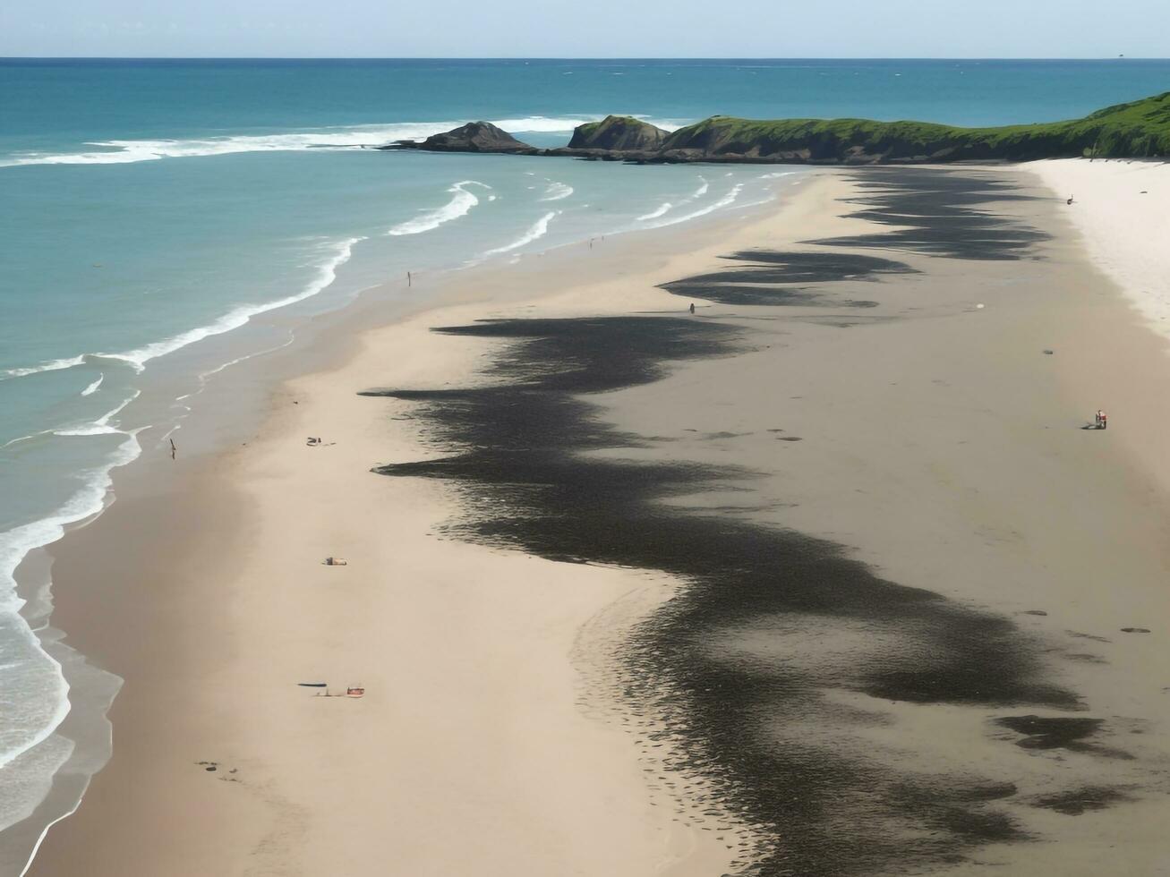 de praia lindo fechar acima imagem ai gerado foto