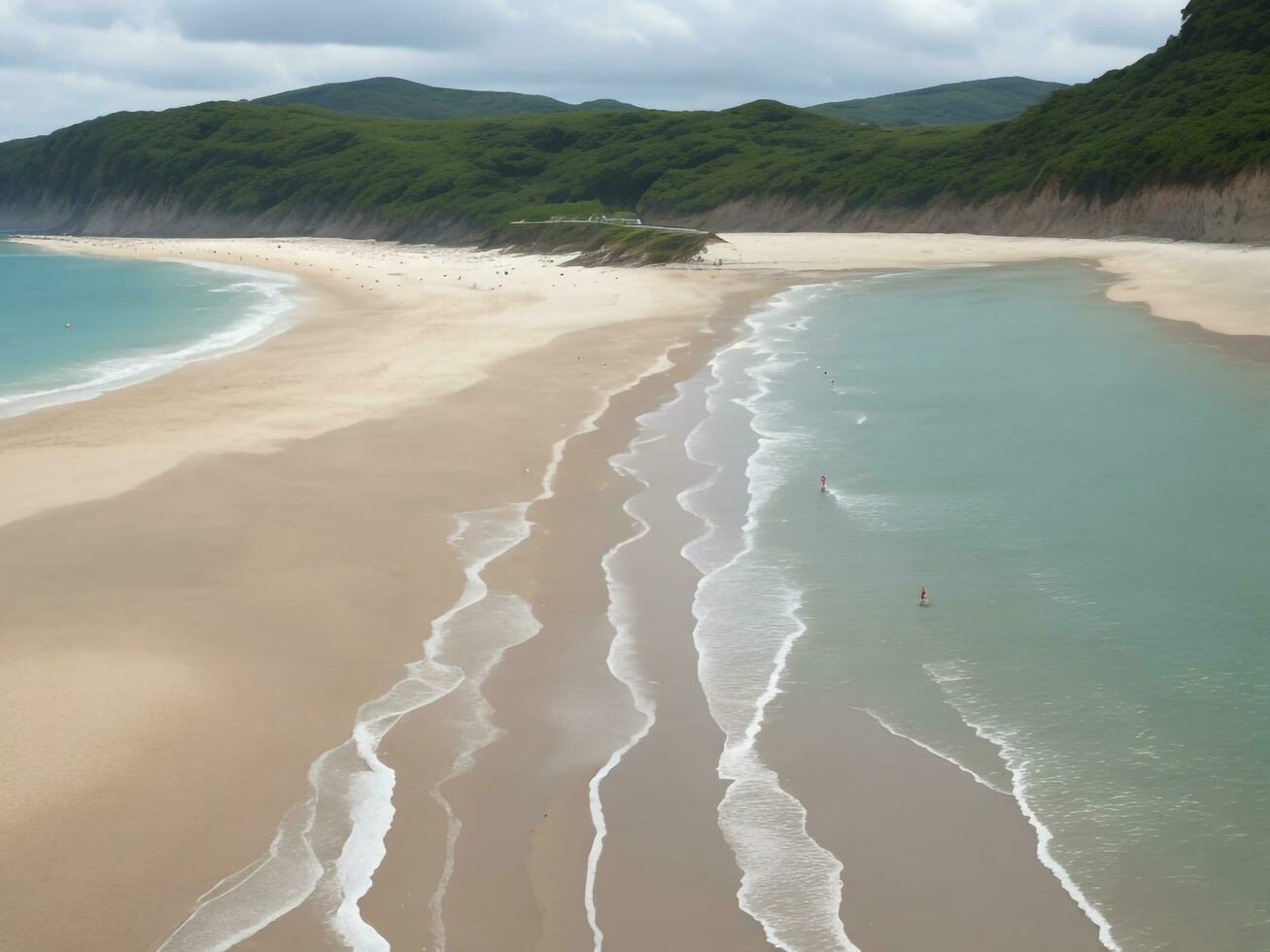 de praia lindo fechar acima imagem ai gerado foto