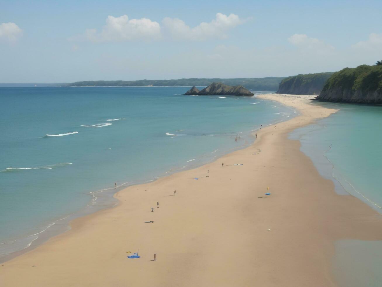 de praia lindo fechar acima imagem ai gerado foto