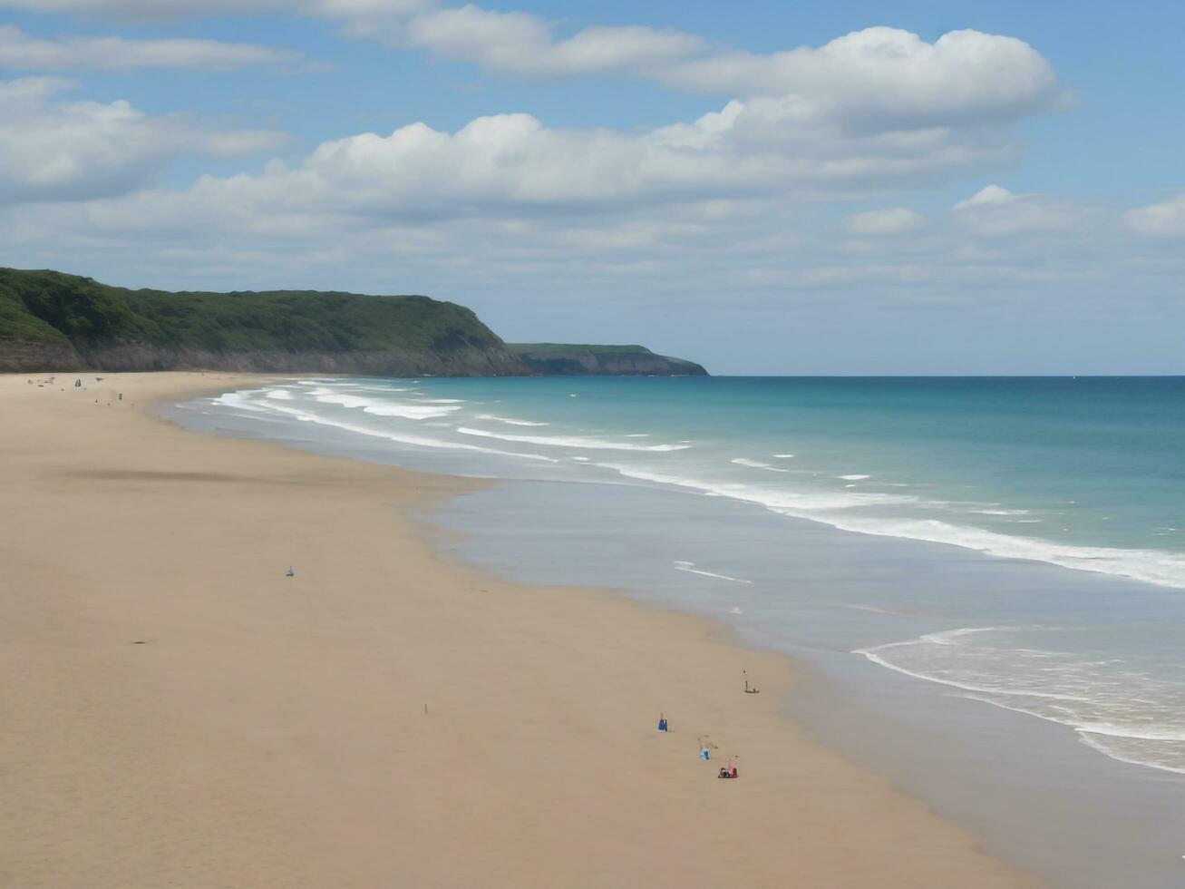 de praia lindo fechar acima imagem ai gerado foto