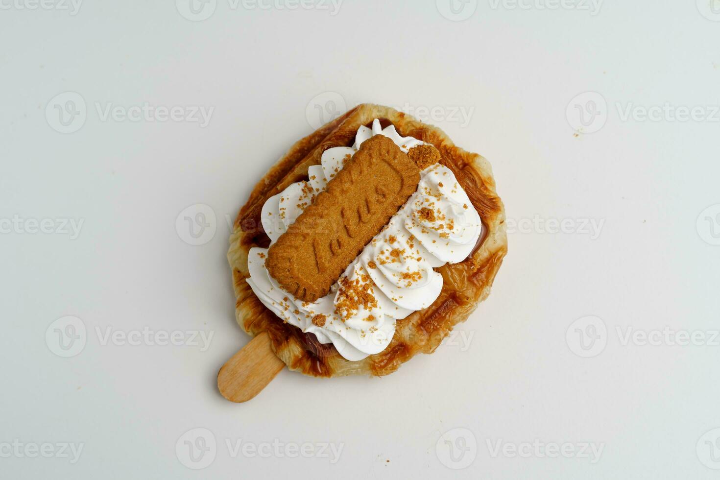 croissant waffle, crofle, para cardápio cafeteria, rua Comida foto