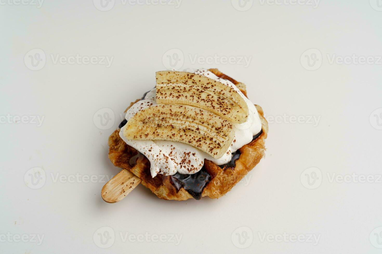 croissant waffle, crofle, para cardápio cafeteria, rua Comida foto