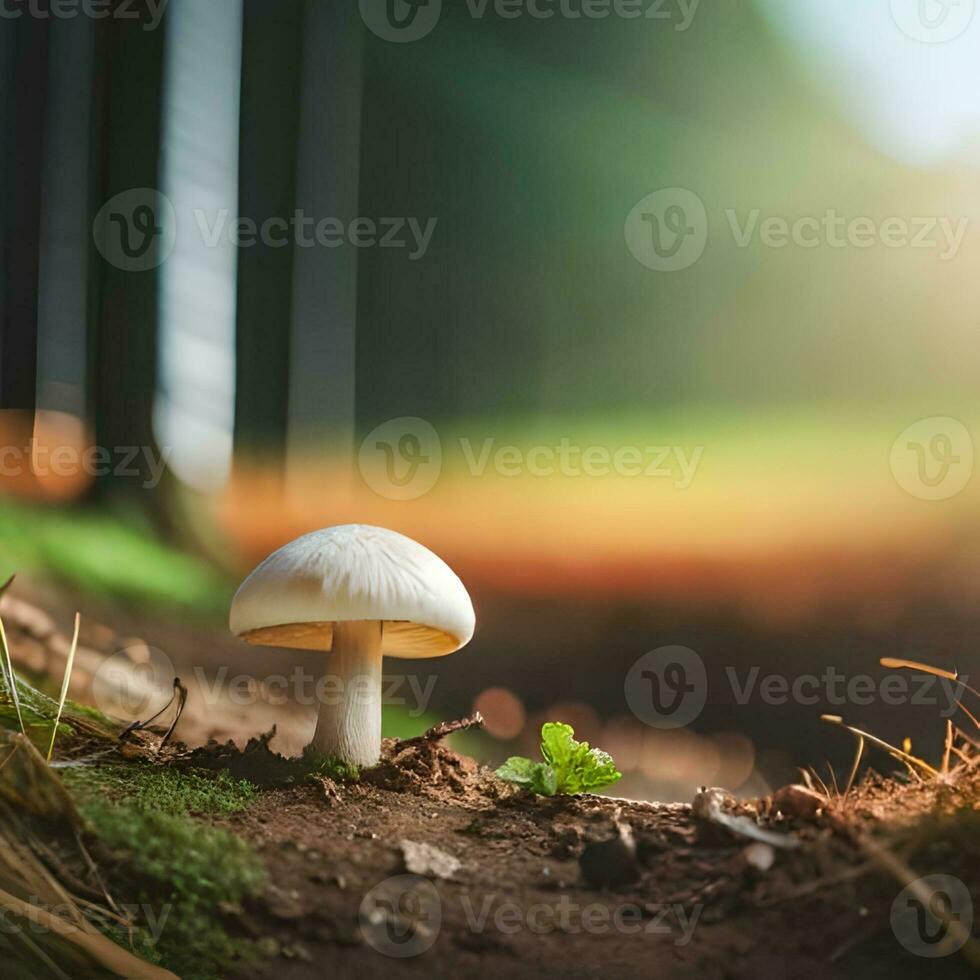 cogumelo objeto textura com reflexão do brilhante luz solar dentro a floresta, Boa para usar dentro fundos, blogs, sites etc. generativo ai imagem foto