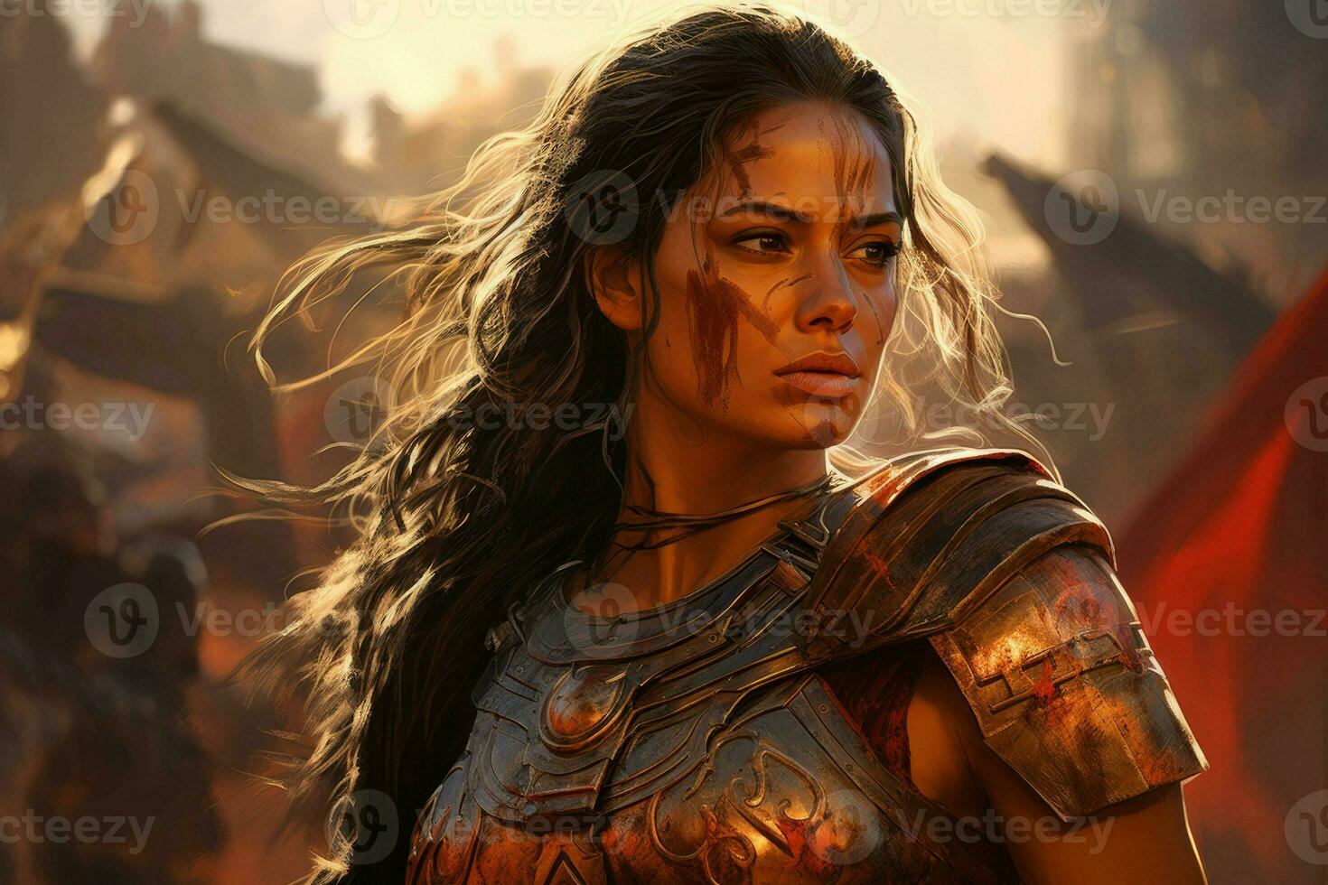 gladiador mulher guerreiro. gerar ai foto