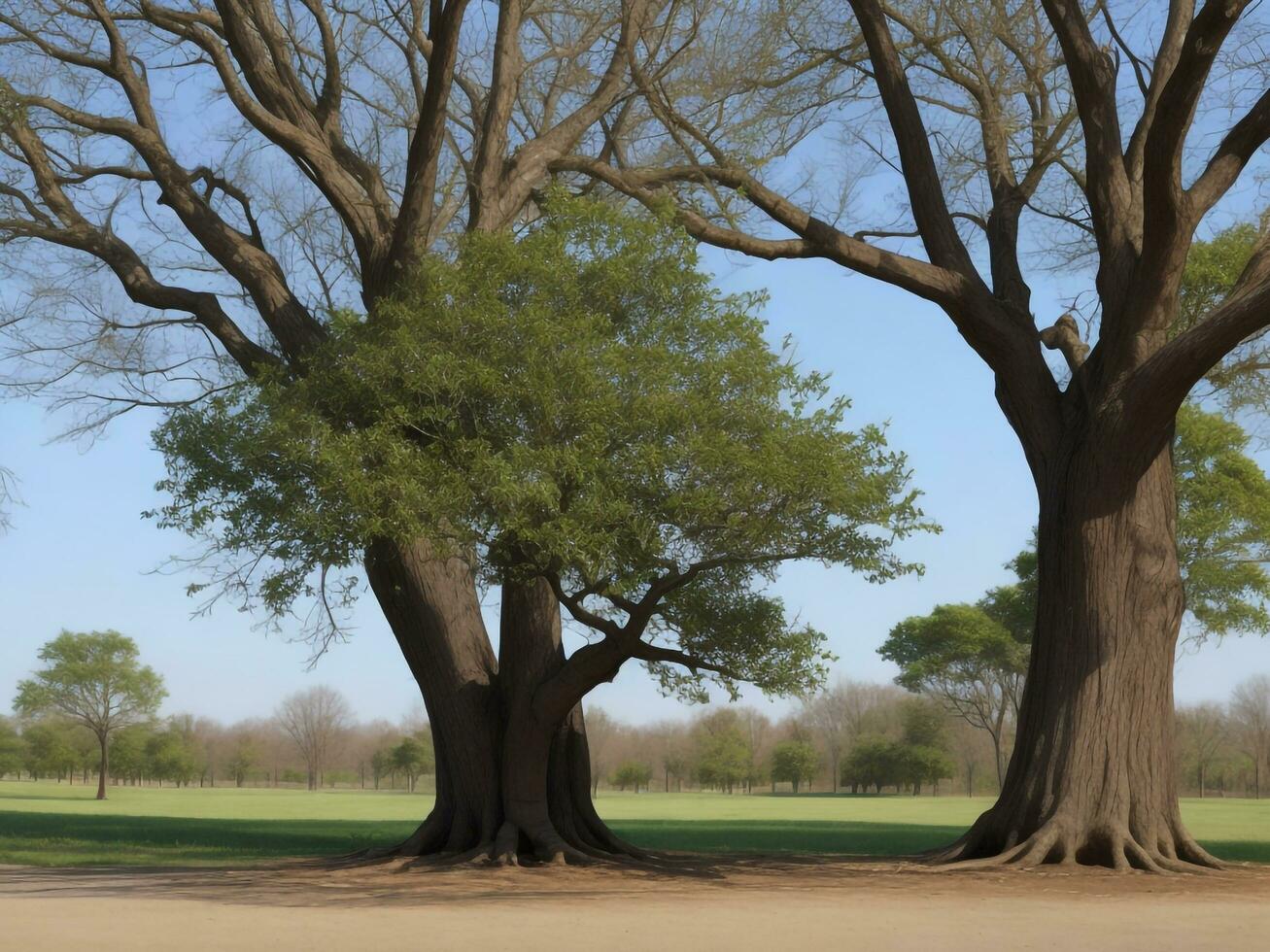 árvore lindo fechar acima imagem ai gerado foto