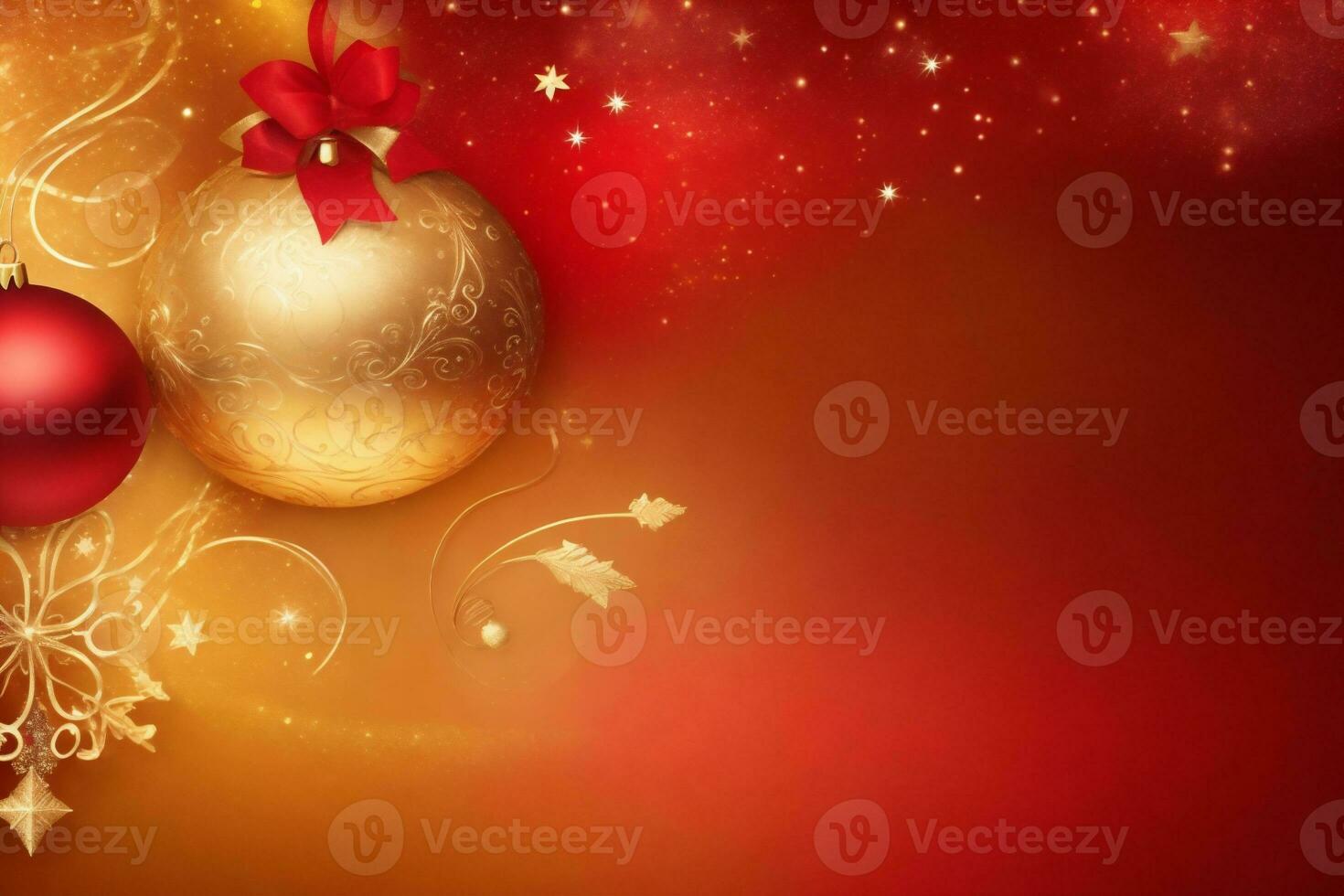 lindo vermelho fundo com ouro Natal elementos com espaço para texto foto