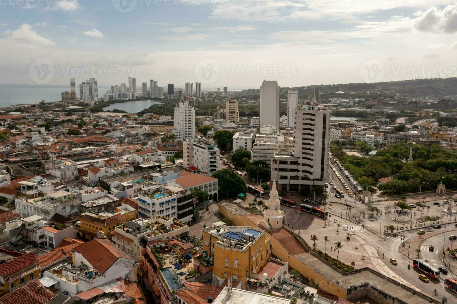 relógio torre - cartagena, Colômbia foto