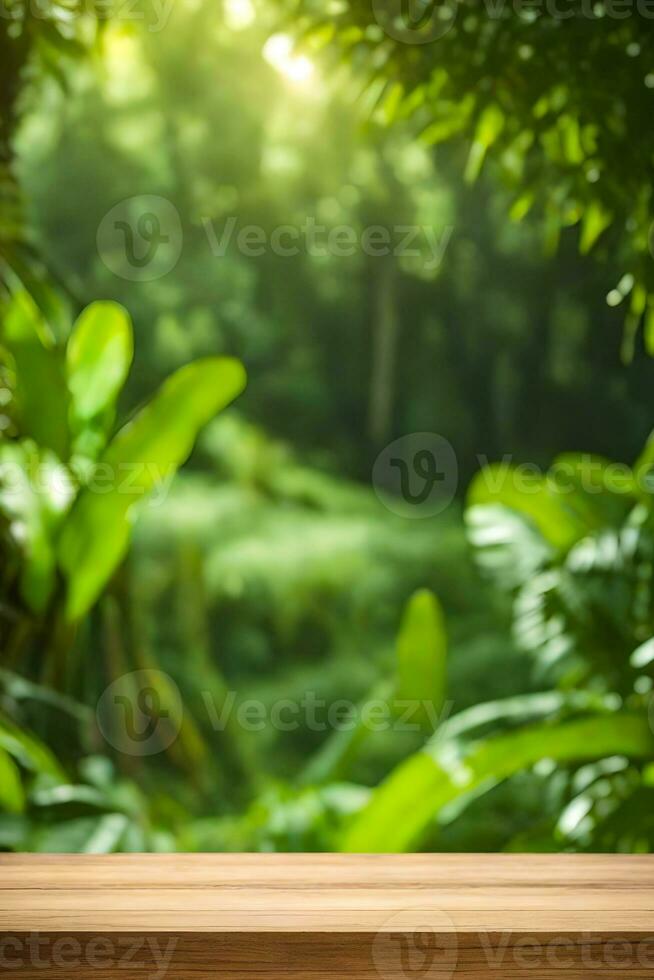 bosque mesa produtos exibição configuração foto fundo