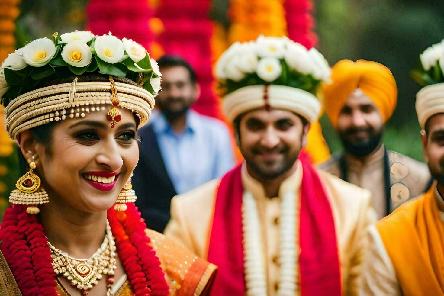 indiano Casamento dentro Bangalore. gerado por IA foto