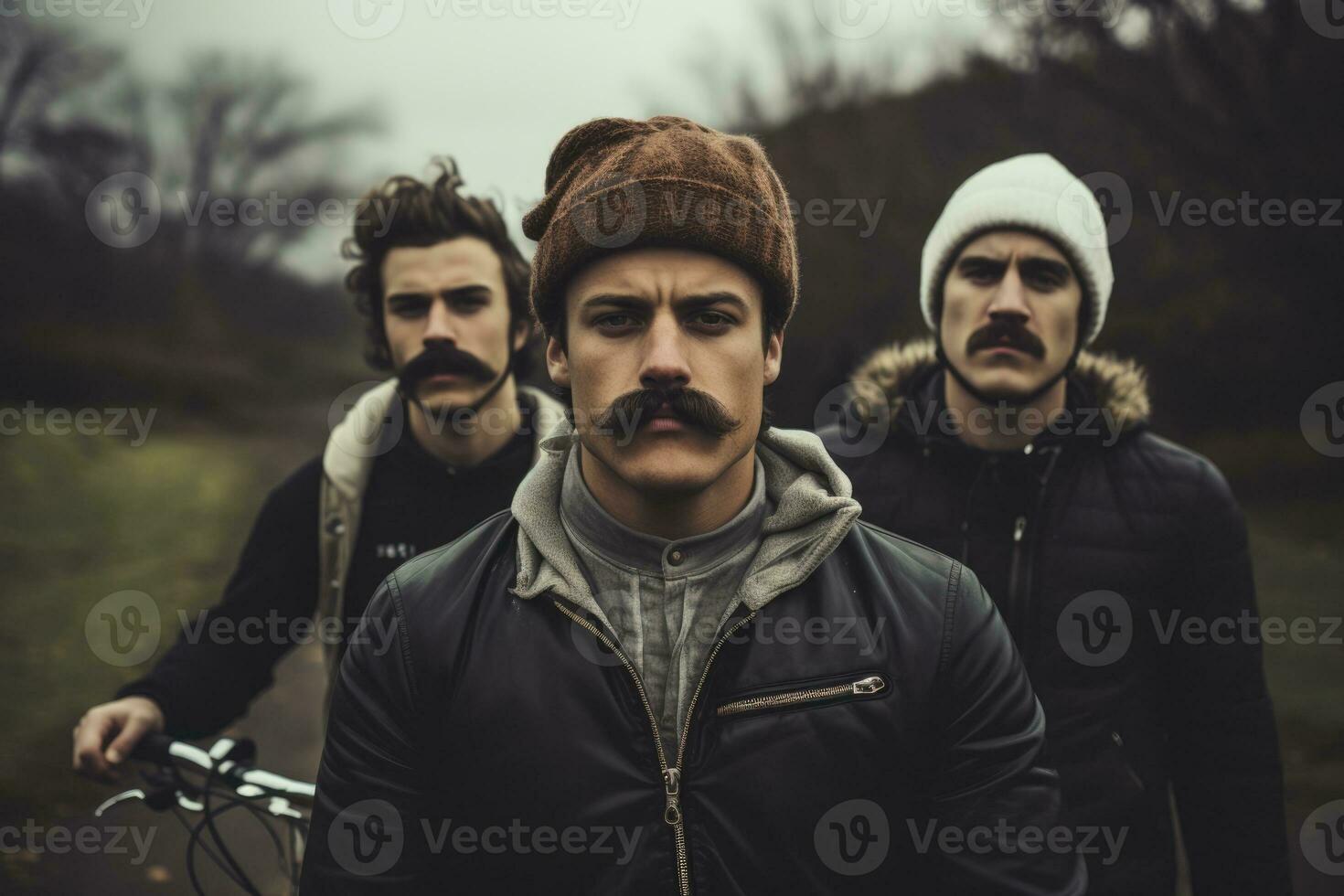 movember temático grupo bicicleta passeio diverso participantes fundo com esvaziar espaço para texto foto