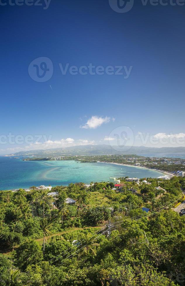 Boracay Island Bolabog Beach e paisagem costeira nas Filipinas foto