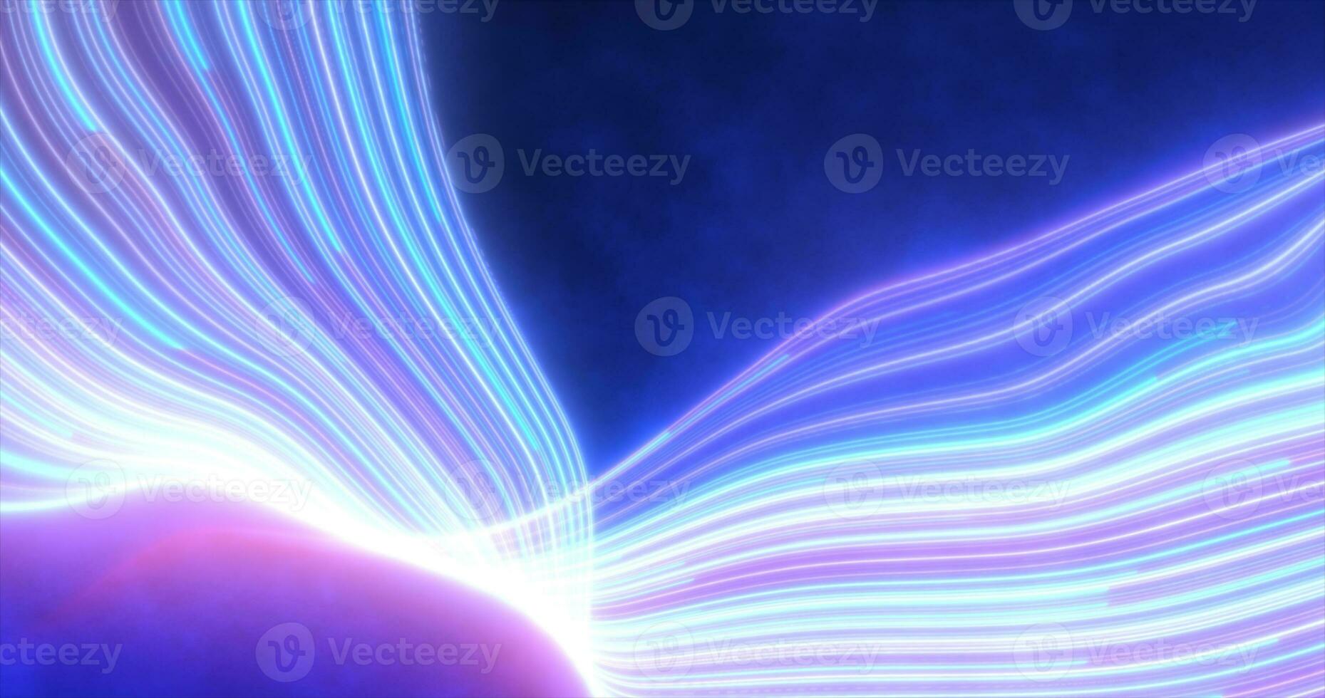 abstrato brilhante azul roxa brilhando vôo ondas a partir de torcido linhas energia mágico fundo foto