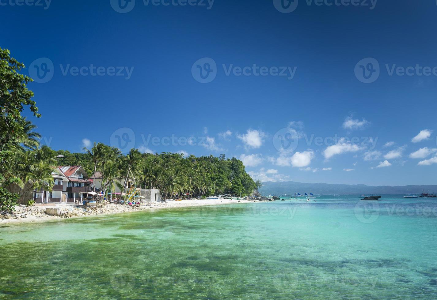 praia da baía de diniwid no paraíso tropical boracay filipinas foto