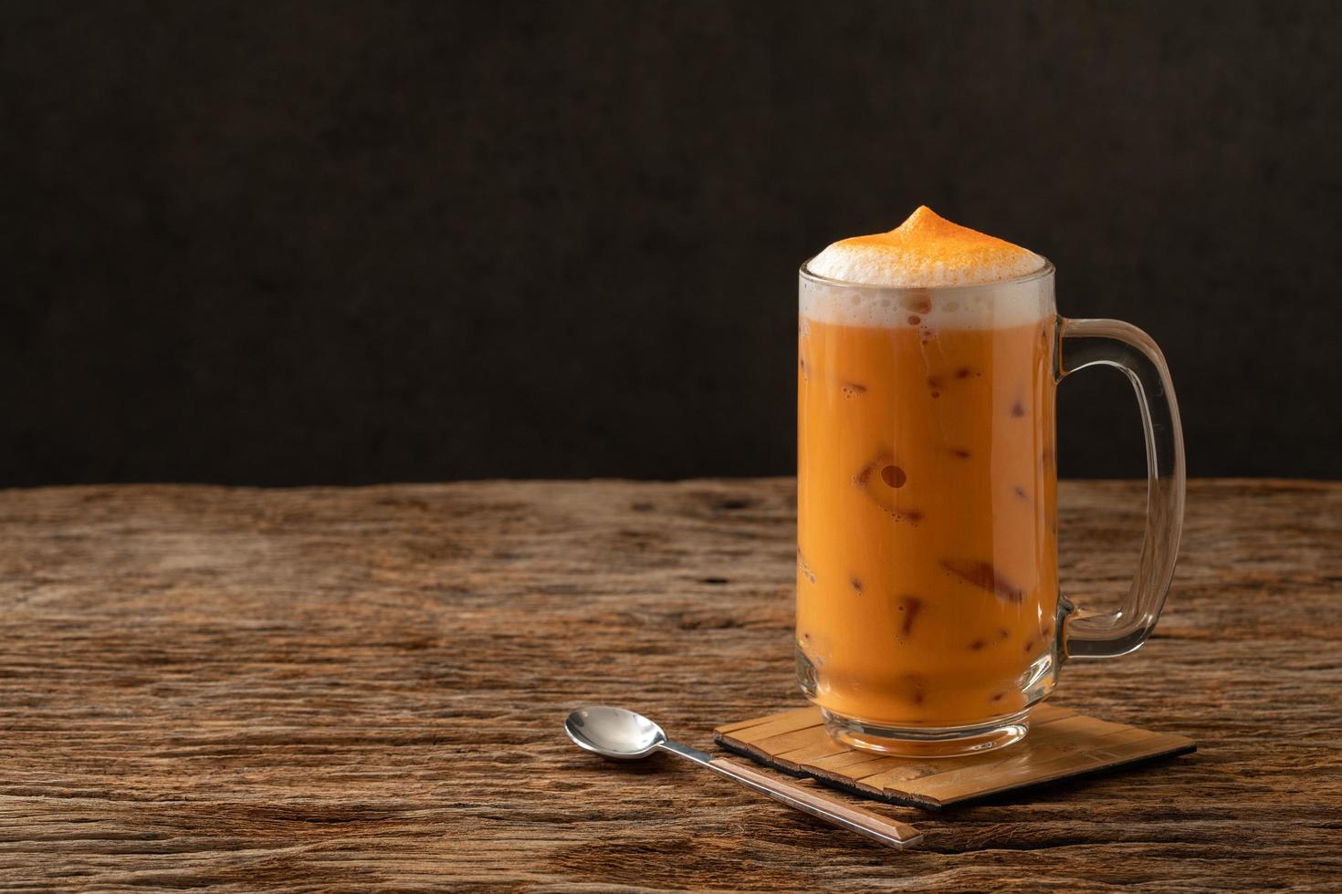 chá tailandês famoso bebida bebida tradicional foto