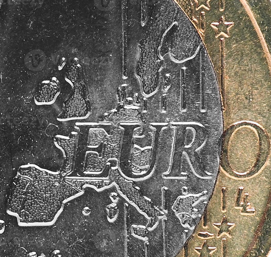 Moeda de 1 euro, união europeia foto