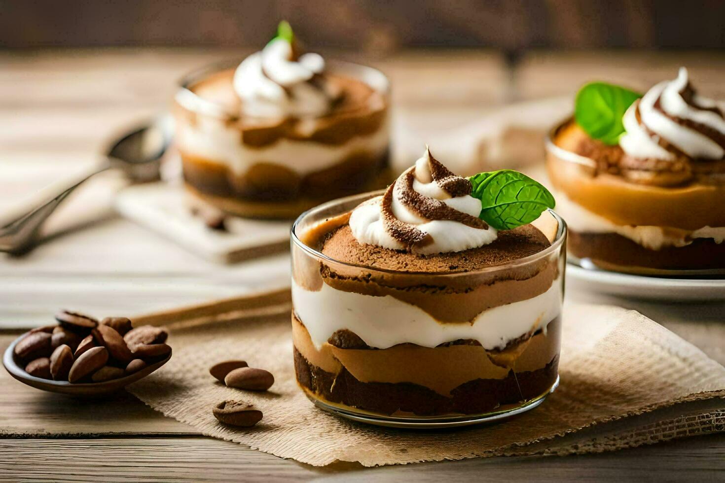 a melhor chocolate mousse receitas. gerado por IA foto