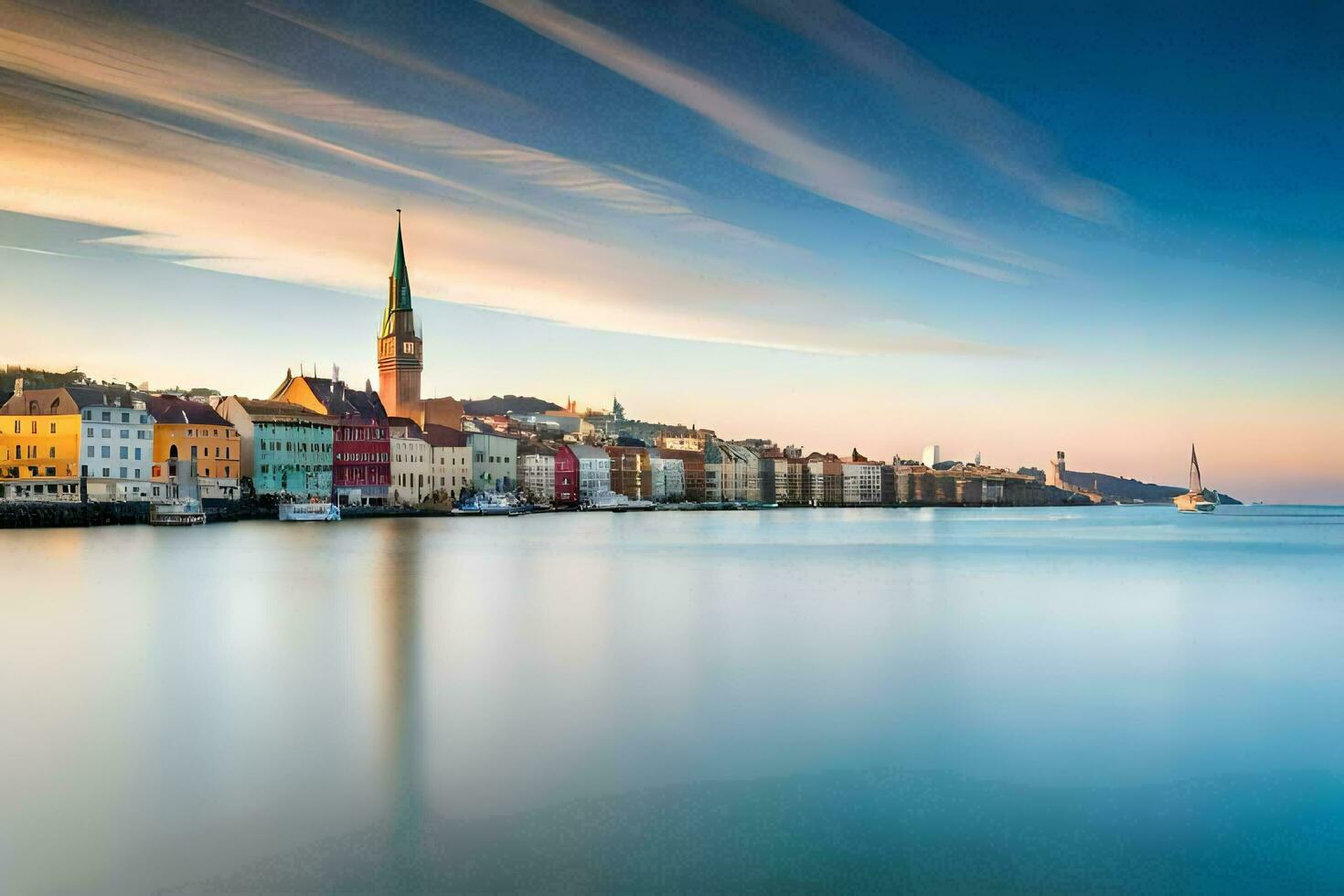 a cidade do copenhague, Dinamarca. gerado por IA foto