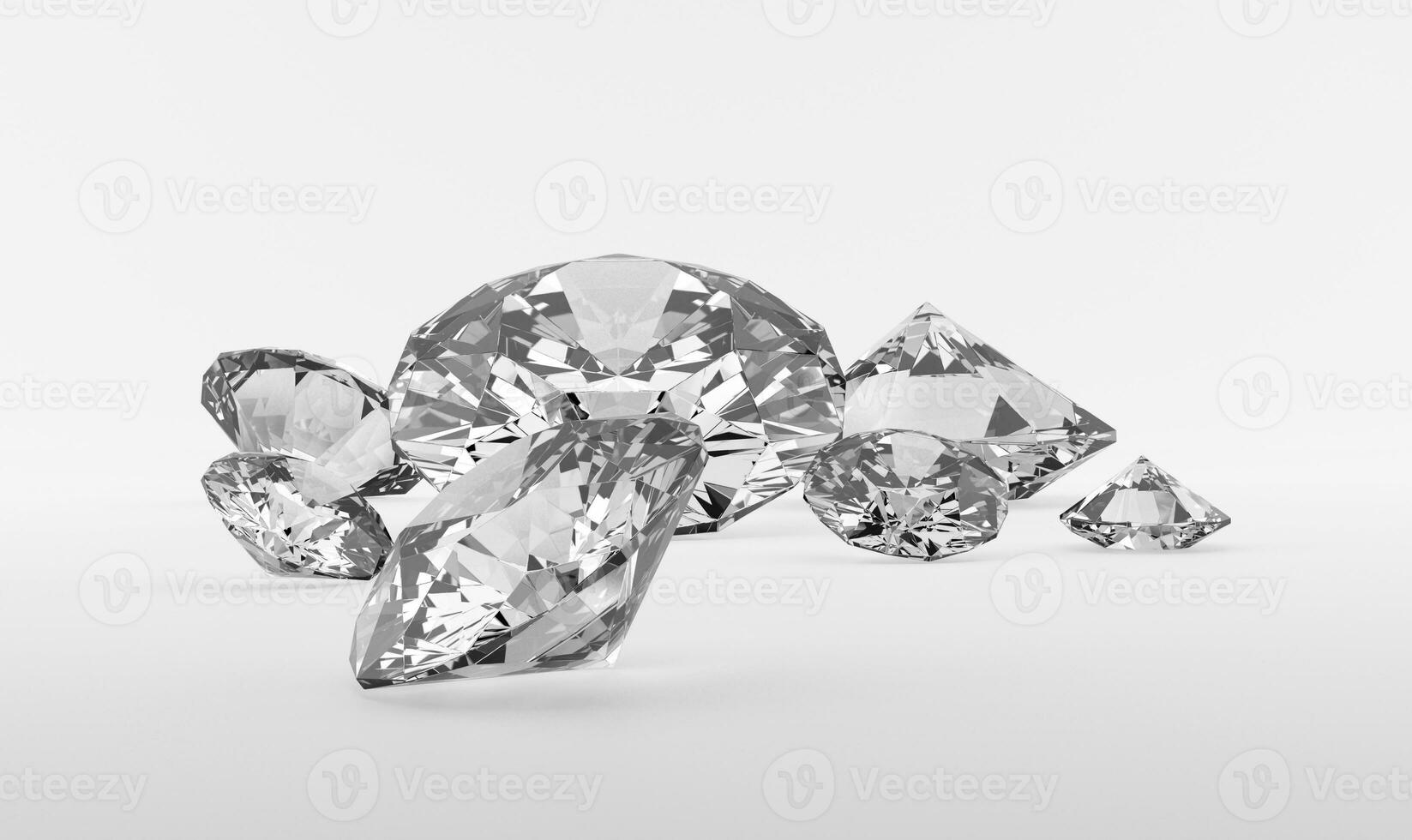 diamante deslumbrante em fundo branco foto