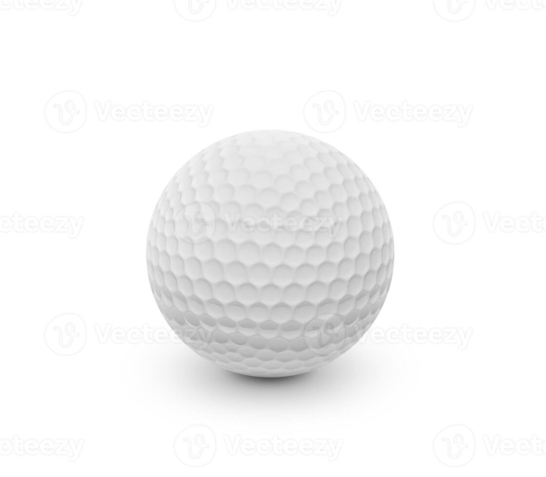 golfe bola em branco fundo foto