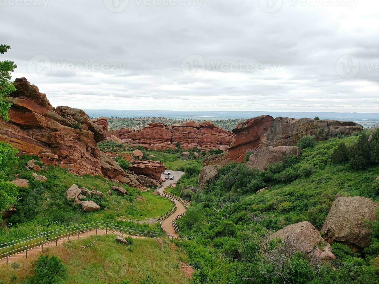 Visão do a vermelho pedras nacional conservação área, Colorado, EUA. foto