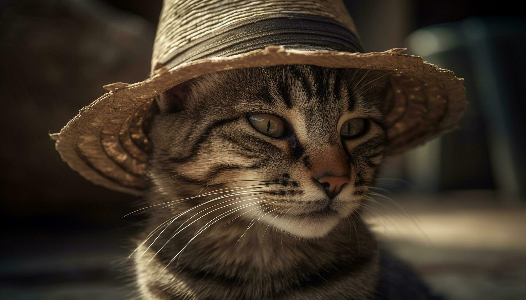 fofa gatinho sentado, olhando às Câmera, brincalhão, fofo pele gerado de ai foto