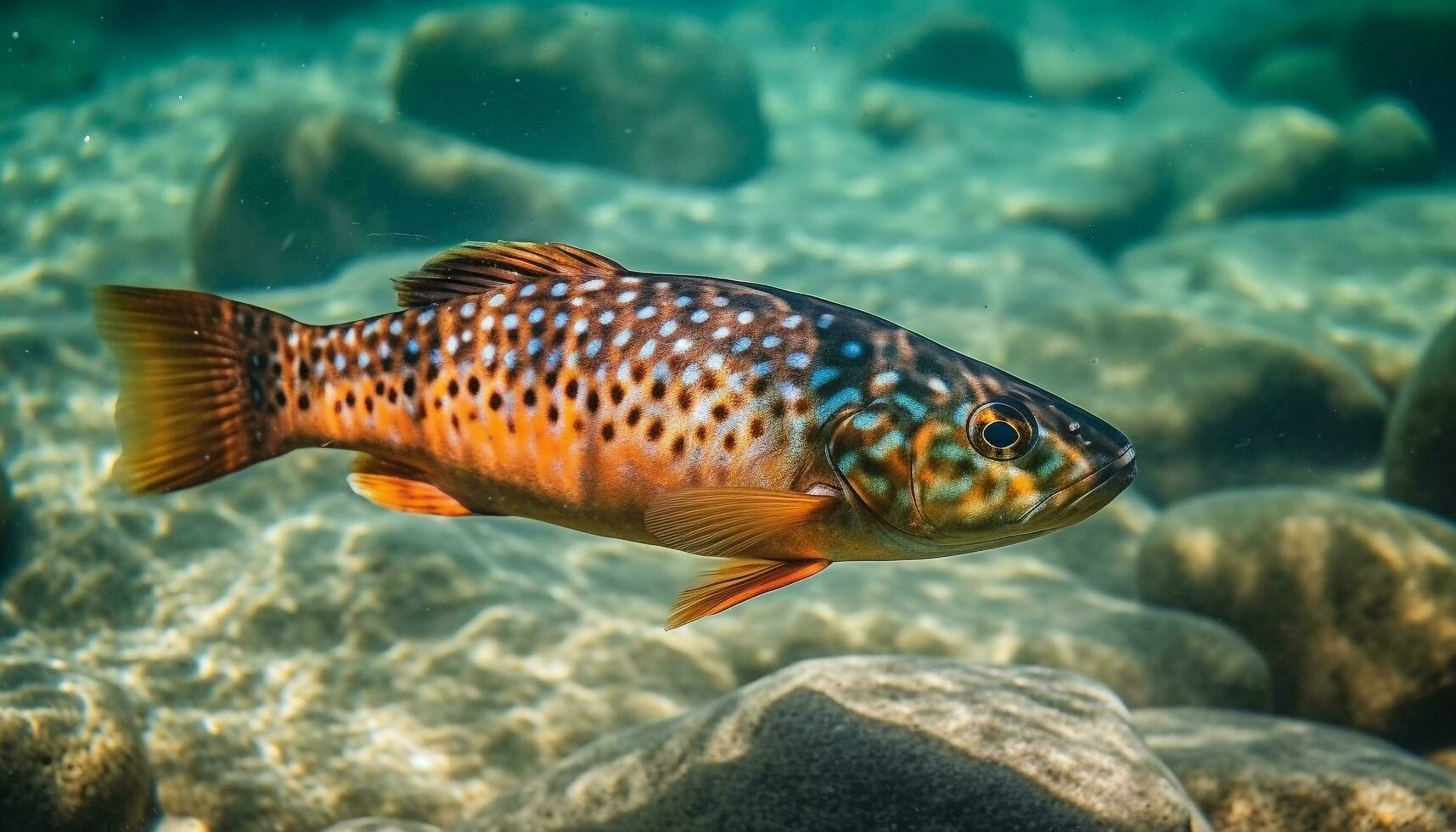 embaixo da agua natureza, animal peixe, água recife, mergulho mergulhando, tropical clima gerado de ai foto