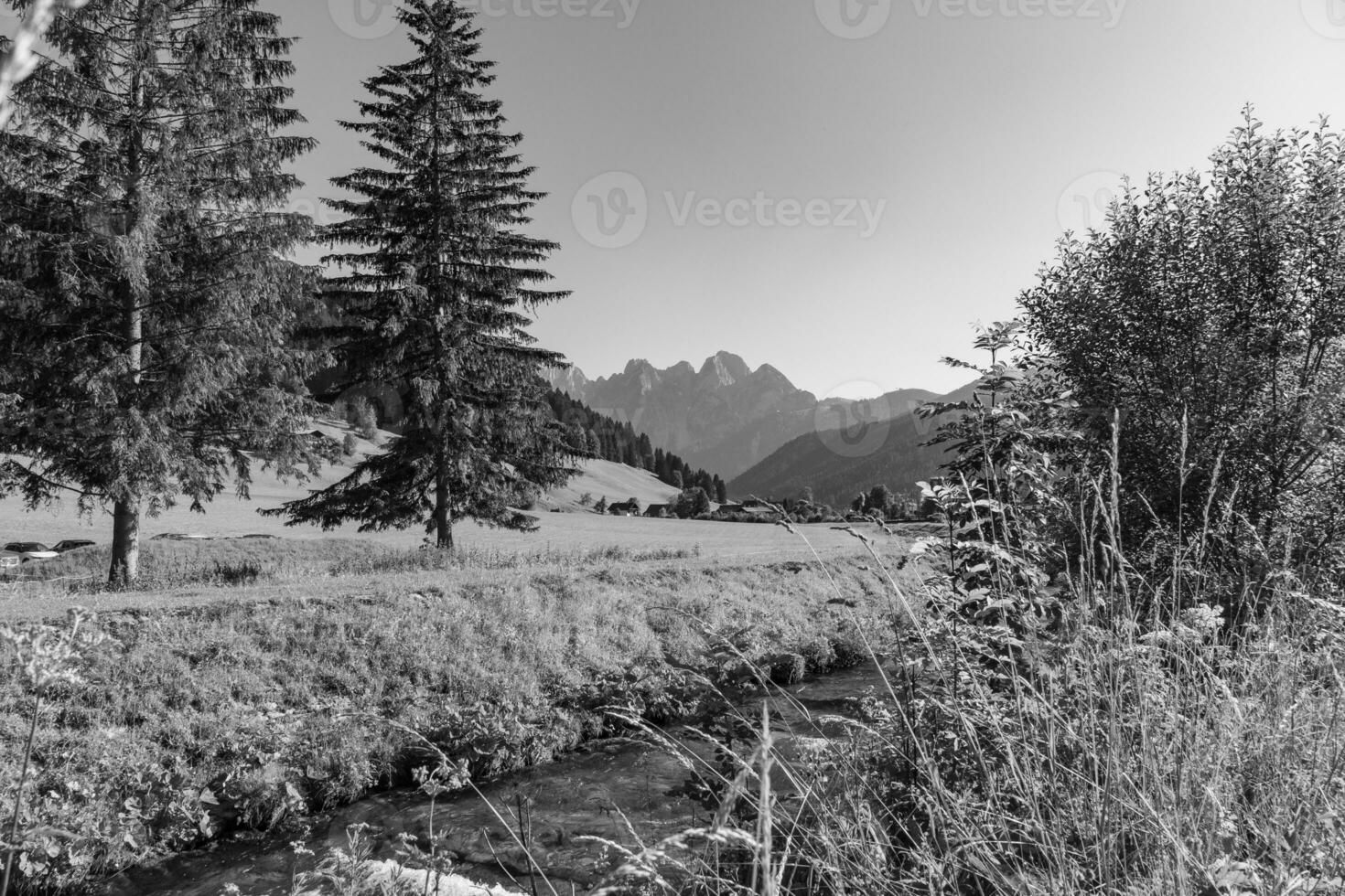 caminhada perto gosau dentro Áustria foto