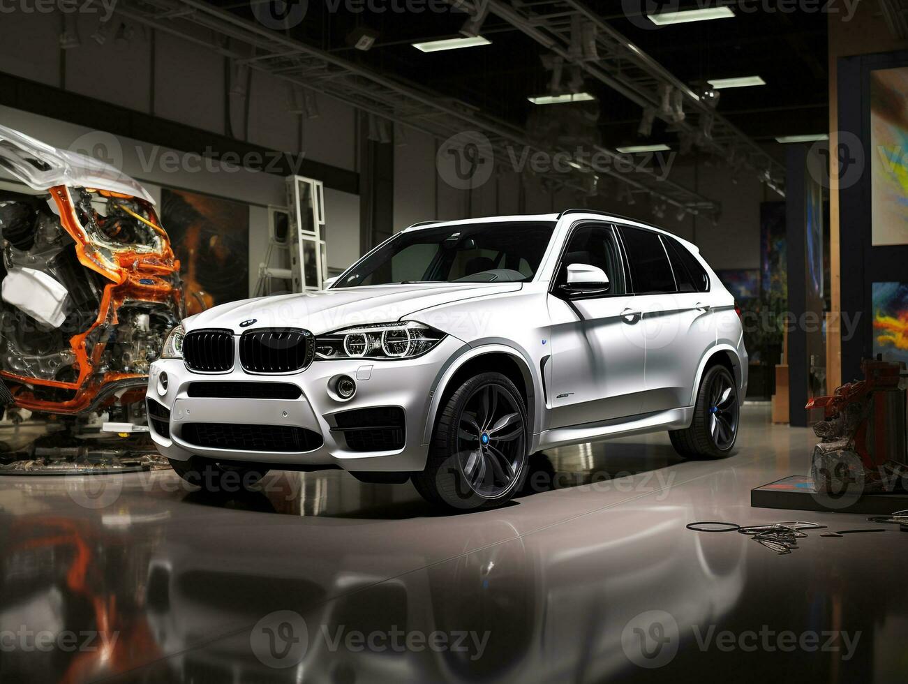 BMW x5 exibição. generativo ai foto