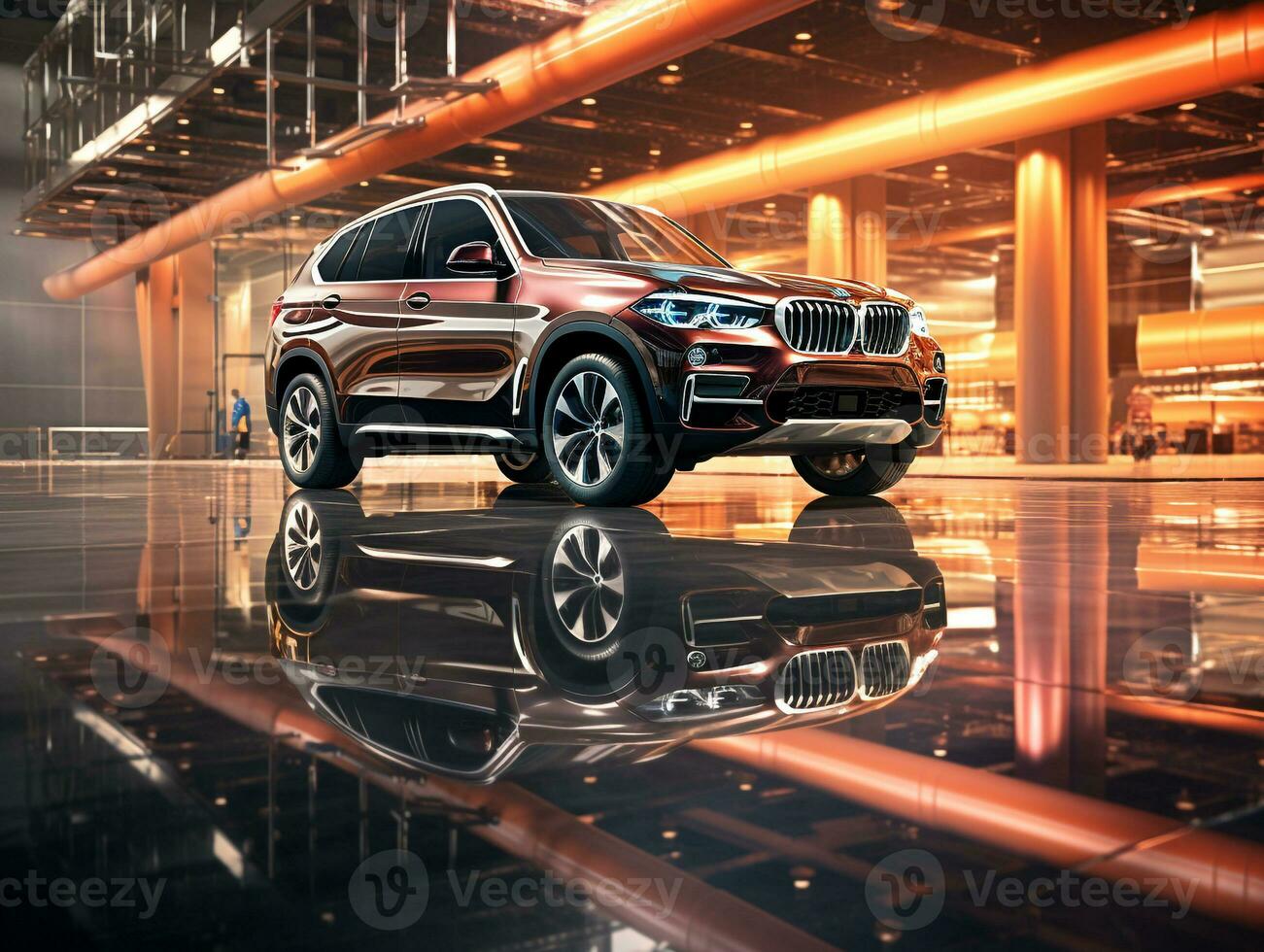 BMW x5 exibição. generativo ai foto