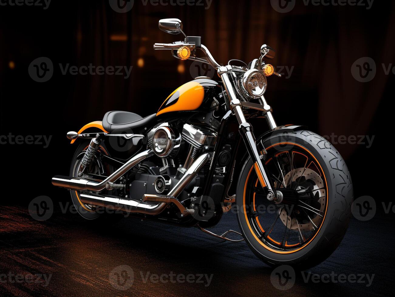 Harley Davidson esportista exibição. generativo ai foto