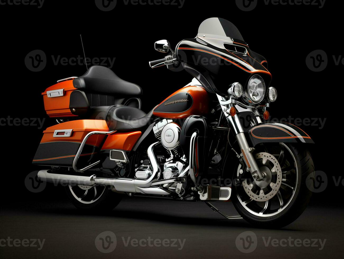 Harley Davidson electra deslizar exibição. generativo ai foto